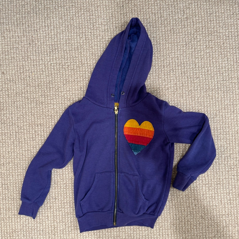 Aviator Nation Kids Heart Zip Hoodie